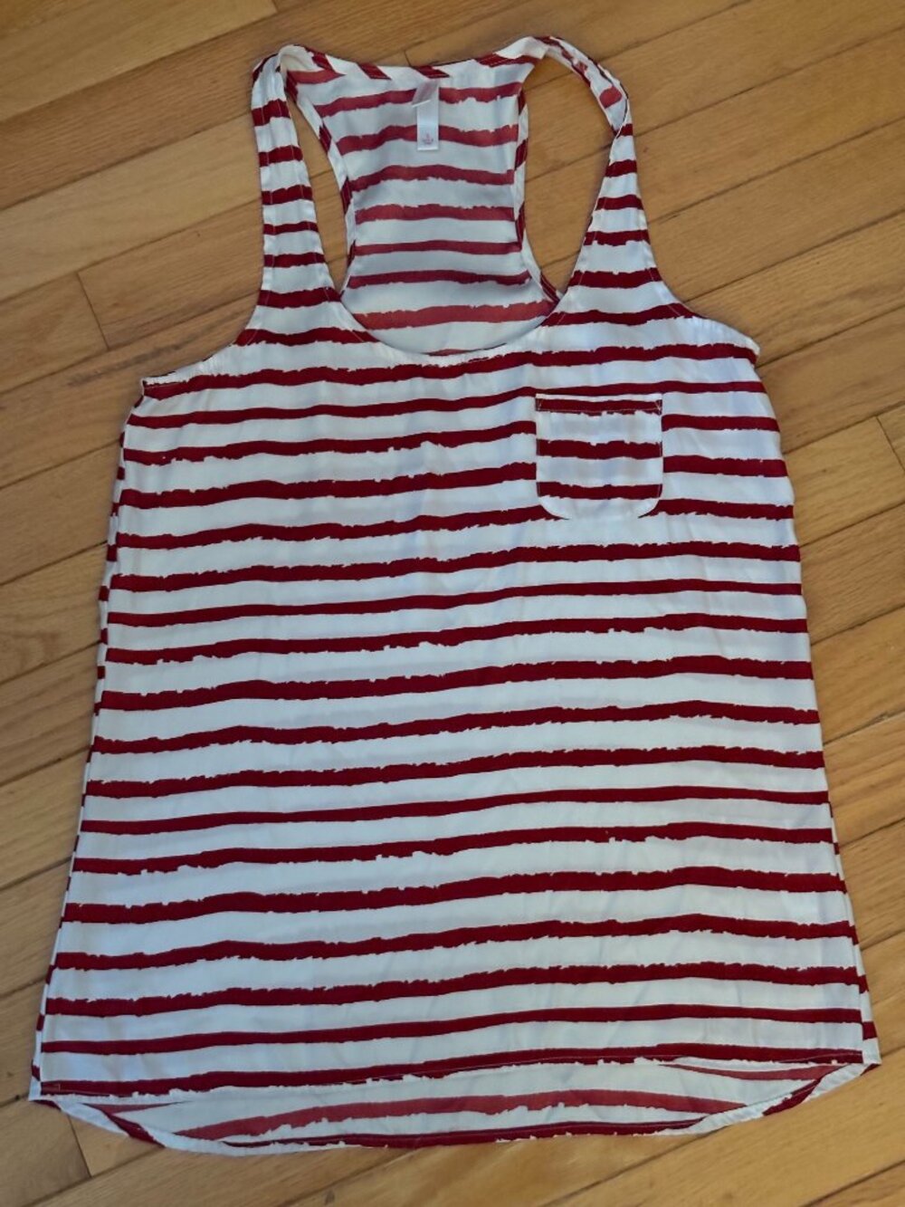XHILERATION tank top size S Red and white stripes